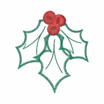 Holly Embroidered Christmas Shirt *TBA 12/10/08 Embroidered Shirt
