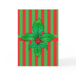 Holly Fleur de lis Greeting Cards