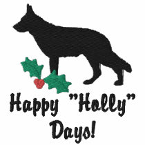 Holly German Shepherd Embroidered Shirt (Polo)