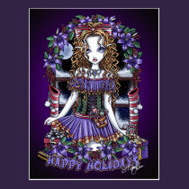 Holly Holiday Christmas Party Candy Angel Postcard postcards