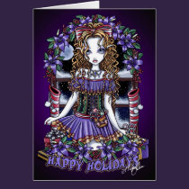 Holly Holidays Christmas Party Candy Angel Card cards