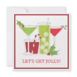 Holly Jolly Christmas Cocktail Party Invitation