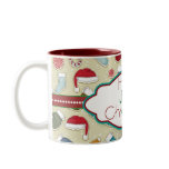Holly Jolly Christmas hats&socks mug - red inside
