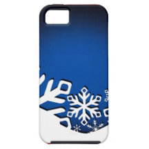 Holly Jolly Christmas Snowflakes blue iPhone 5 Cover