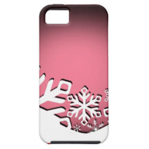Holly Jolly Christmas Snowflakes pink iPhone 5 Cover
