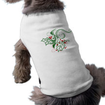 Holly Ribbons Doggie Tee