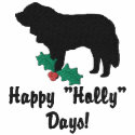 Holly Saint Bernard Embroidered Zipper Hoodie embroidered shirts