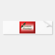 Holly Season Greetings Bumper Sticker