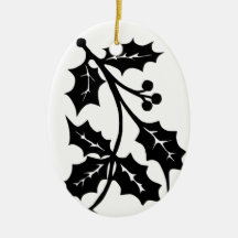Holly Silhouette Ornament