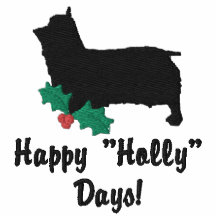 Holly Silky Terrier Embroidered Long Slv Shirt