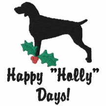 Holly Weimaraner Embroidered Long Sleeve Shirt