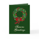 Holly Wreath Christmas Card