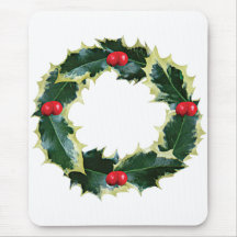 Holly Wreath Mousepad