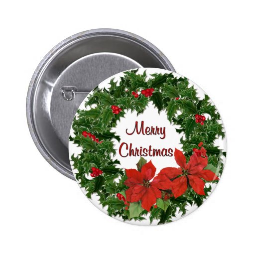 Holly Wreath Traditions Pin