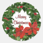 Holly Wreath Traditions Sticker