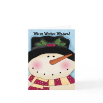 hollyhatsnowmancard, Warm Winter Wishes!