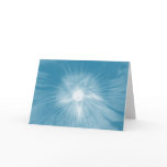 Hollyhock Flower Icy Blue Greeting Card