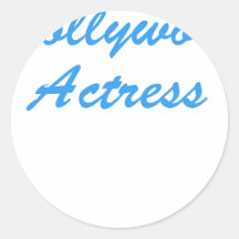 Hollywood Actress Round Sticker