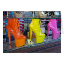 Hollywood Blvd Shoes Greeting Cards
