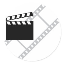 hollywood film clapper sticker