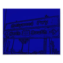 Hollywood Fwy Sign Art Photo