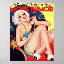 Hollywood Girls and Gags, Movie Humor Poster
