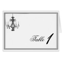 Hollywood Glamour Chandelier Table Number