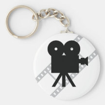 hollywood movie cine camera film keychain