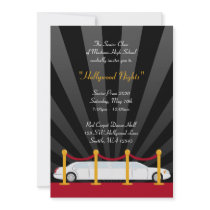 Hollywood Red Carpet Limo Prom Formal Invitation