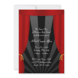 Hollywood Red Curtain Prom Formal Invitations