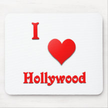 Hollywood -- Red Mouse Pad