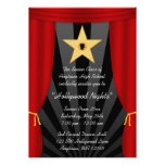 Hollywood Star Red Curtain Prom Formal Invitation