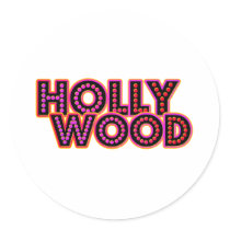 Hollywood Round Stickers