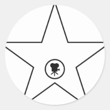 Hollywood Walk of Fame Runde Aufkleber