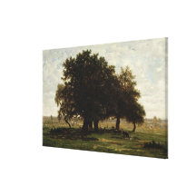 Holm Oaks, Apremont, 1850-52 Gallery Wrap Canvas