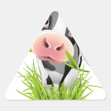 Holstein cow in grass sticker