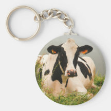 Holstein cow keychain