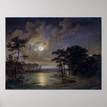 Holstein Sea - Moonlight, 1847 Posters
