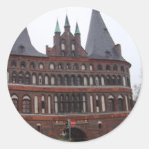 Holsten Gate -  Lubeck Germany Round Sticker