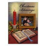 Holy Bible Christian Photo Christmas Card w/Verse