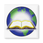 Holy Bible & Globe magnets