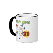 Holy Cow I'm 21 Birthday Tshirts and Gifts Mugs