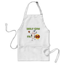 Holy Cow I'm 50 Birthday Tshirts and Gifts Aprons