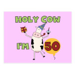 Holy Cow I'm 50 Birthday Tshirts and Gifts Postcard