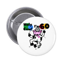 Holy Cow I'm 60 Tshirts and Gifts Pin