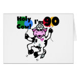 Holy Cow I'm 90 Tshirts and Gifts Greeting Card