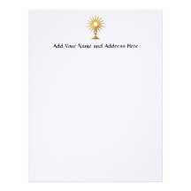 Holy Eucharist in golden Monstrance Personalized Letterhead