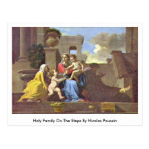 Holy Family On The Steps By Nicolas Poussin Postcards
