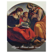 Holy Family Tondo By Signorelli Luca (Best Quality Flyer