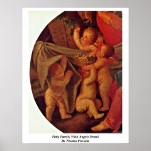 Holy Family With Angels Detail By Nicolas Poussin Posters